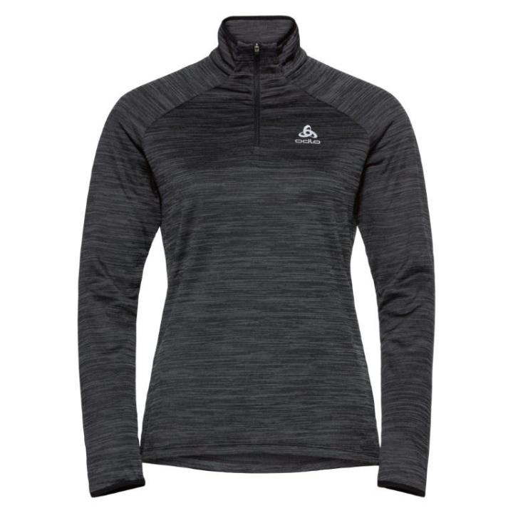 Essential Thermal LS 1/2 Zip Hardloop Top Dames Black Melange XL