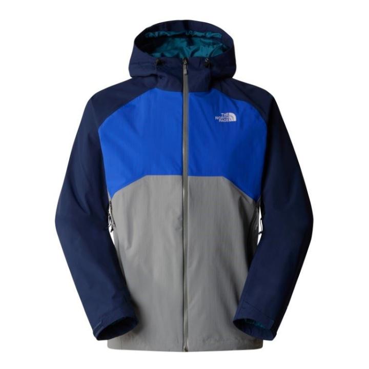 Stratos Regenjas Heren Monument Grey - TNF Blue - Summit Navy L