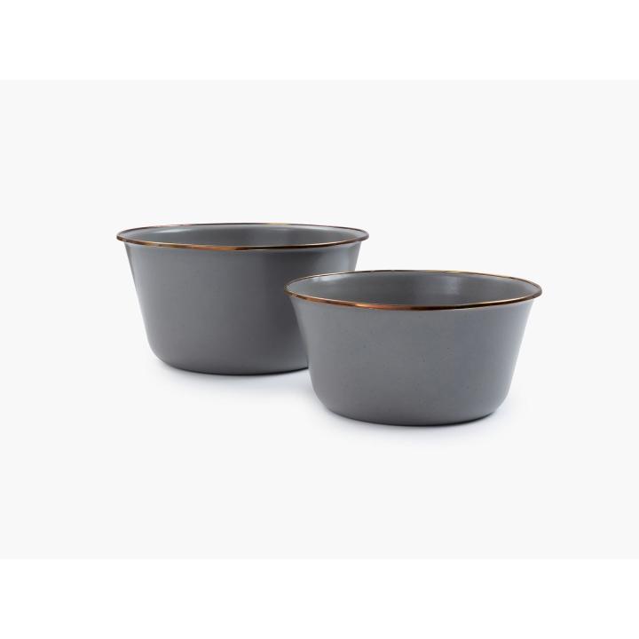 Enamel Nesting Bowl - Set Of 2/Nest Schalen. Set Van 2. Servies