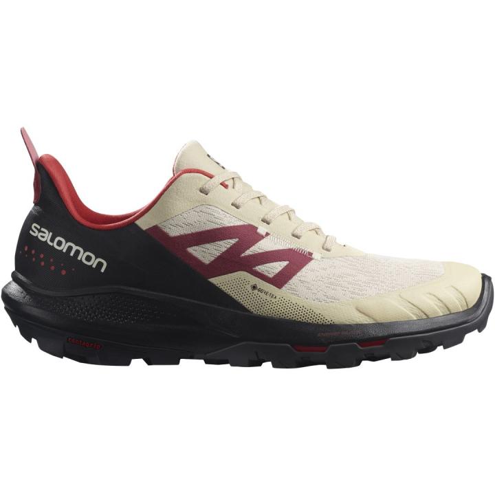 Outpulse Gore-Tex Heren Lage Wandelschoen Bleached Sand/Black/Poppy Red 10