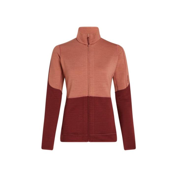 Merino 400 Realfleece™ Descender LS Zip Vest Dames Cedar Wood/Port S