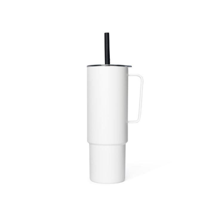 All Day Straw Cup Drinkfles White 32oz