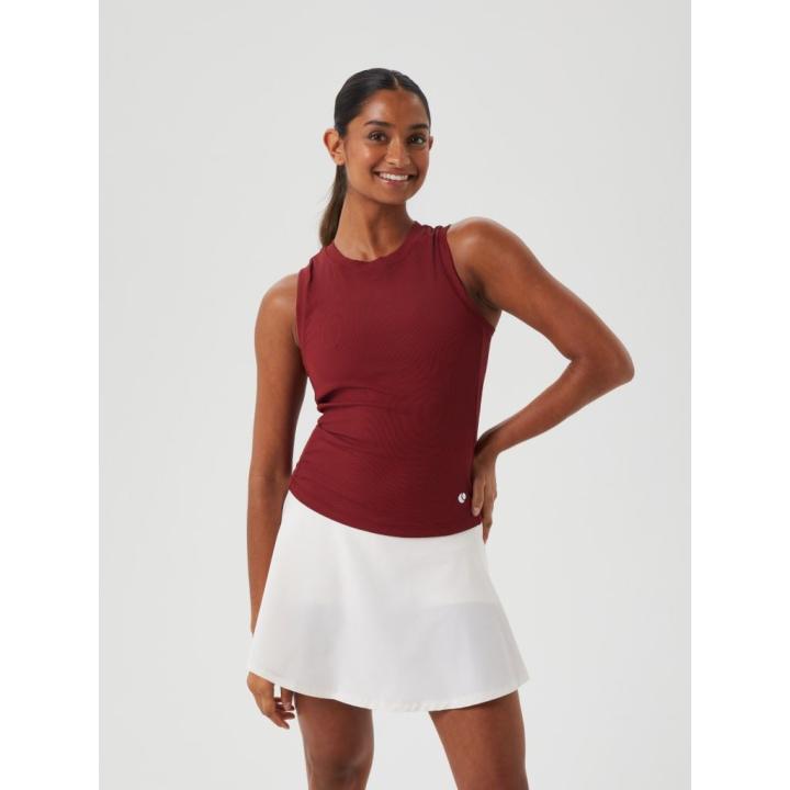 Ace Rib Tank Pocket Sport Top Dames Pomegranate L