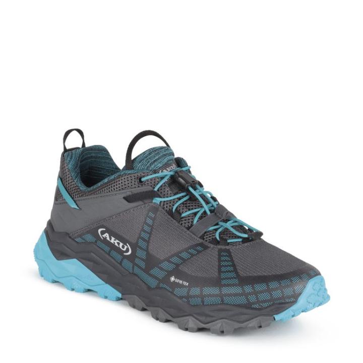 Flyrock Gtx Lage Wandelschoen Dames Black/Turquoise 4,5