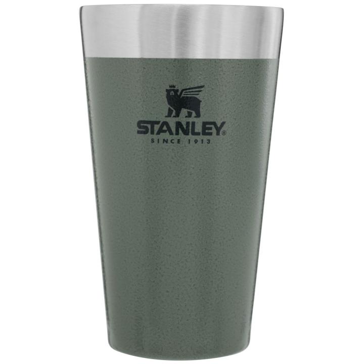 The Stacking Beer Pint .47L / 16Oz Isolatiefles Hammertone Green 470ML