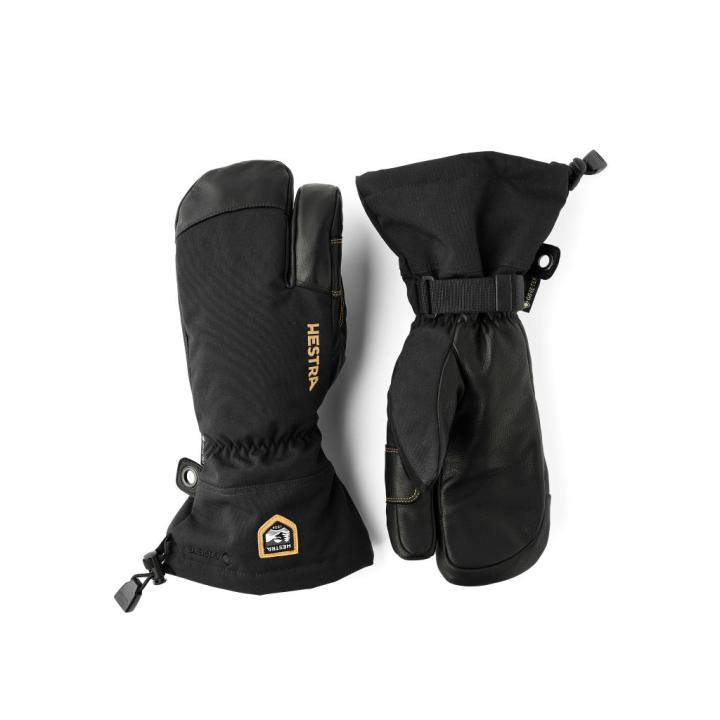 Army Leather Gore-Tex 3 Vinger Handschoen Black/Black 8