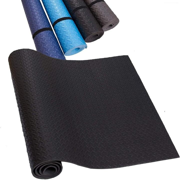 Sportmatten voor elke workout: Yoga, gym, loopbanden, bodybuilding, crosstrainer en spinningfiets - Zwart 200x100cm