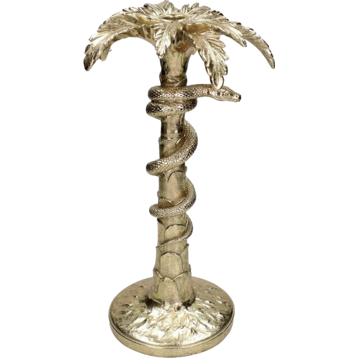 Wants&Needs Kandelaar Snake Polyresin gold 19 X 19 X 36