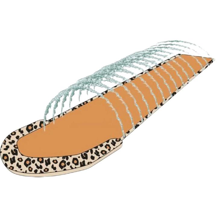 Swim Essentials Waterglijbaan Beige Panterprint - Buikschuifbaan - Waterslide - 550x140 cm