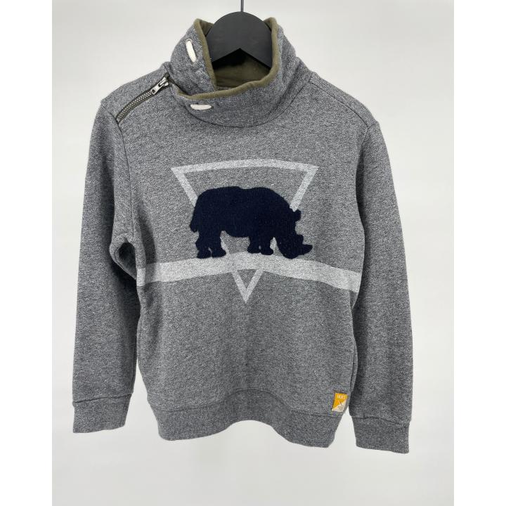 Trui Grijs met Neushoorn Maat 122 / 128