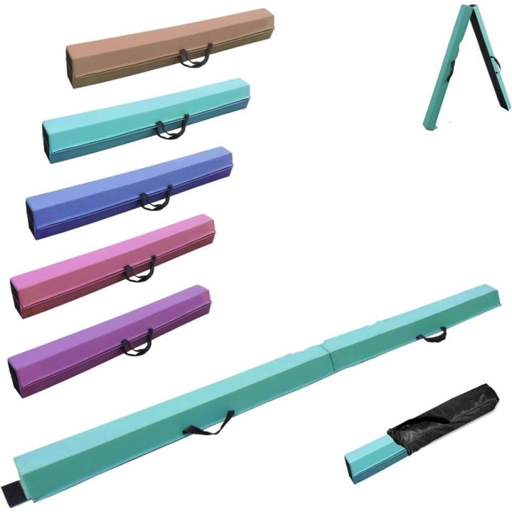 Artistieke gymnastiekbalk voor thuis, 240/270/300 cm, PU-leer, antislip rubberen basis, gymnastiekbalk voor training, praktijk, beroepsopleiding voor kinderen - 270.0 Centimeter - Bruin