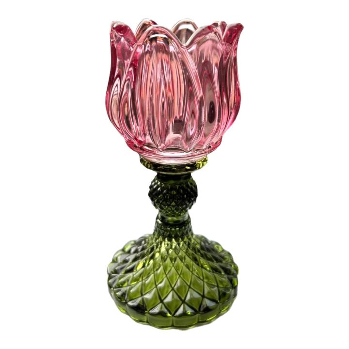 Kandelaar Flower T-light licht roze