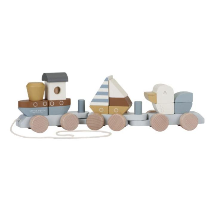 Houten blokkentrein Sailors Bay | Little Dutch