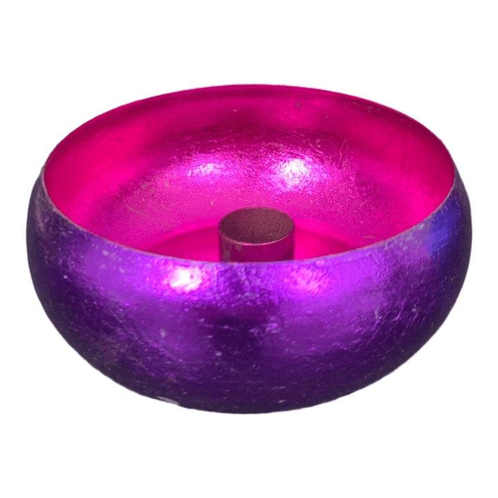 Kandelaar Cosmo  paars/Fuchsia in 2 maten - klen Ø 10,5cm