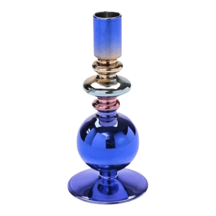 Spiegelkandelaar in het blauw
