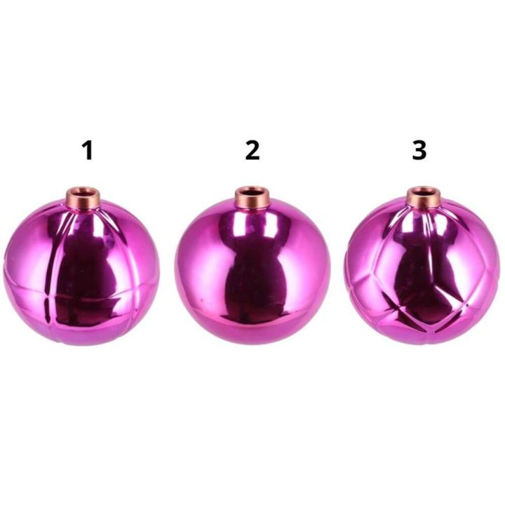 Kerstbal Vaasjes Roze met Verschillende Prints - 1