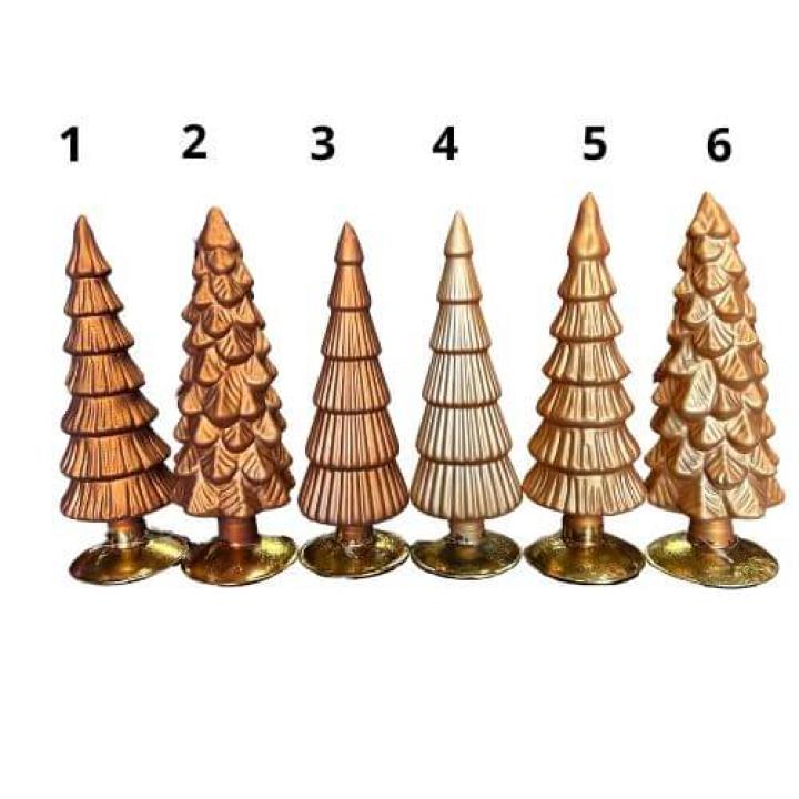 Kerstboompjes Zand –metallic Glas - 1  Hoog 25cm