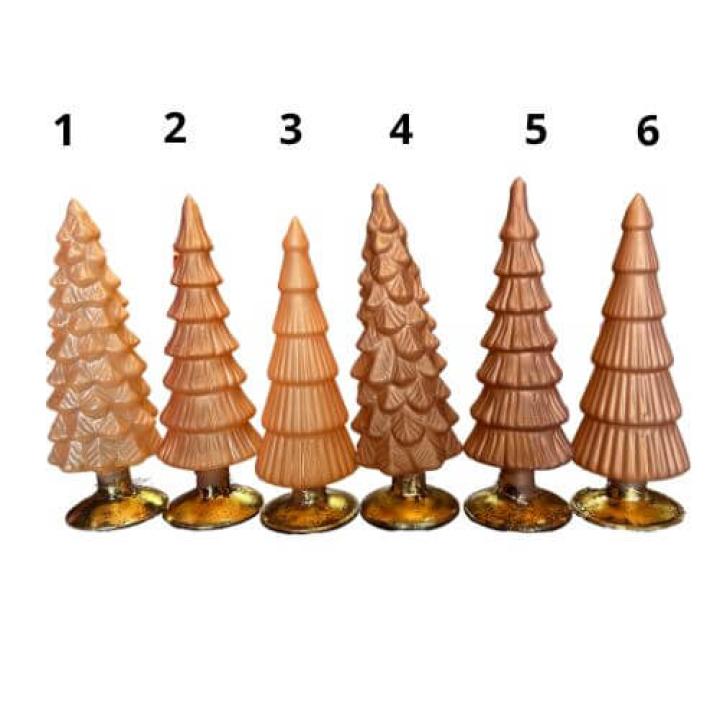 Kerstboompjes Zand – Mat Glas - 4 Hoog 25cm