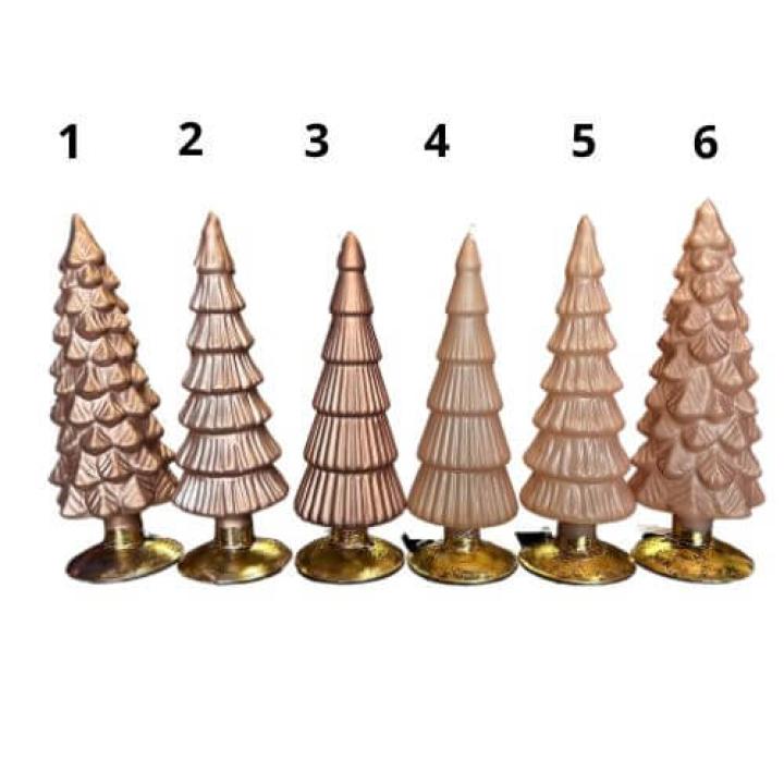 Kerstboompjes Zand –mat en metallic Glas - 1  Hoog 25cm metallic