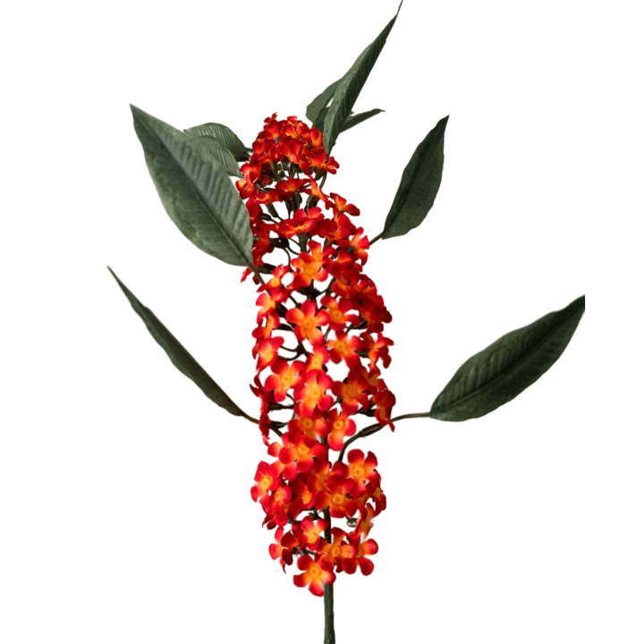 Euphorbia Kunstbloem Spray - Warm Oranje, 88 cm