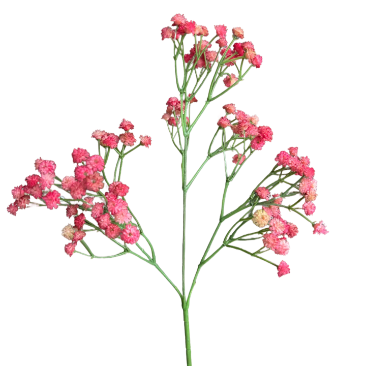 Gipskruid kunsttak in donker roze 66cm