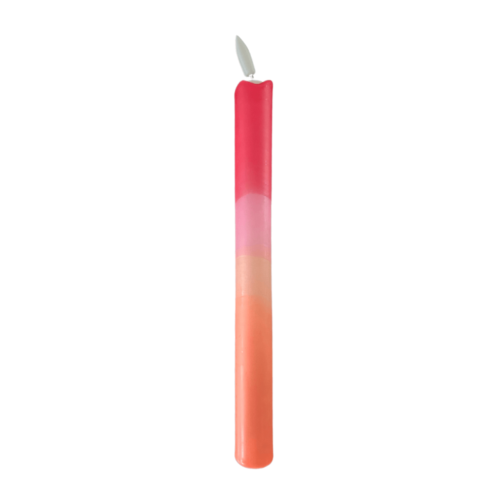 Ledkaars rood-roze-oranje incl. batterijen