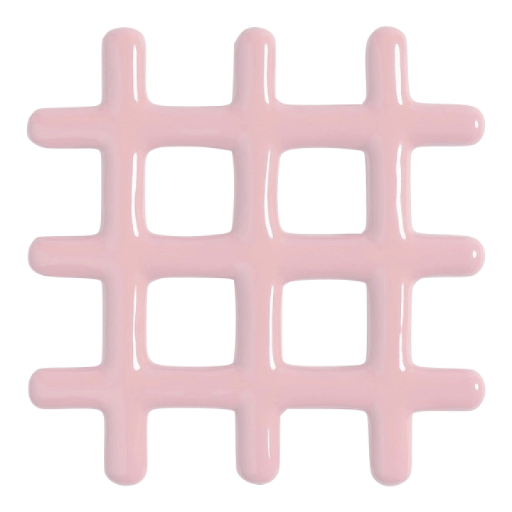 Aardewerken Onderzetter Roze- &Klevering