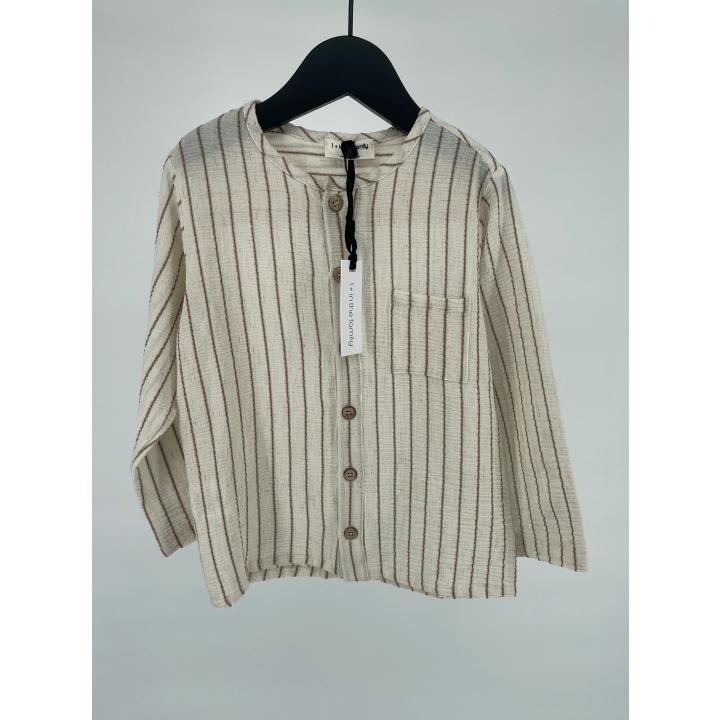 Shirt Lange Mouwen Beige Bruin Strepen Maat 92