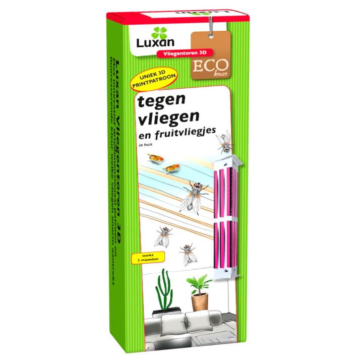 Luxan Vliegentoren 3d tegen vliegen en fruitvliegjes