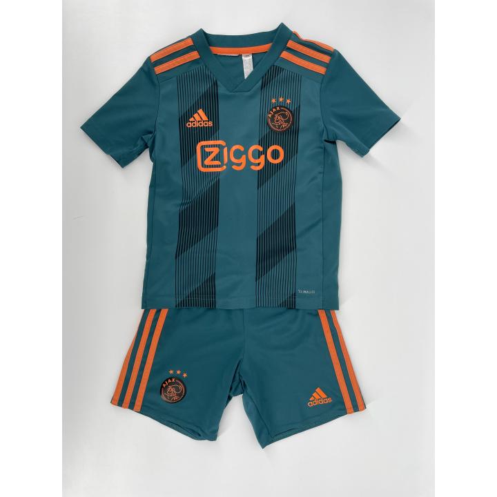 Ajax Uit Tenue Shirt en Short Groen Oranje Maat 116