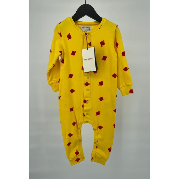 Jumpsuit Geel Rood Saturnus Maat 86 / 92