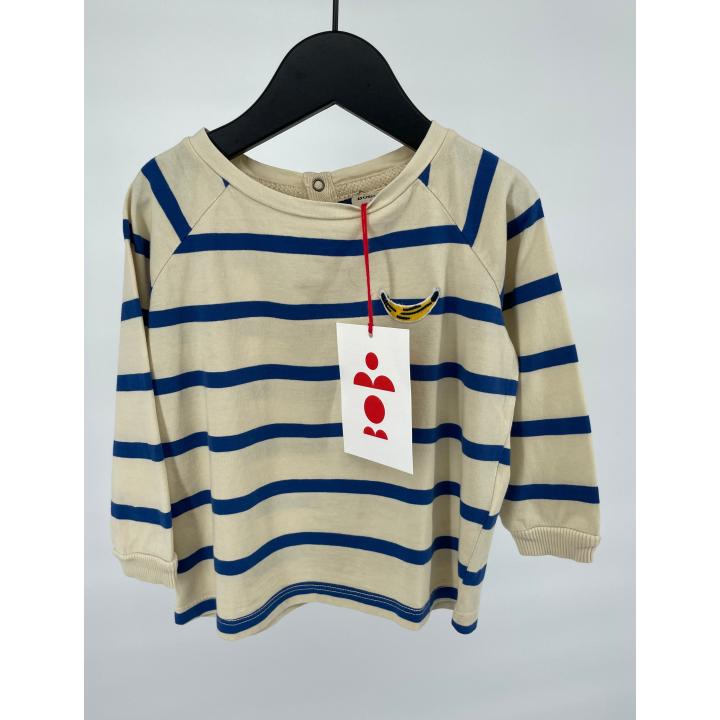 Longsleeve Beige Blauw Banaan Maat 86 / 92