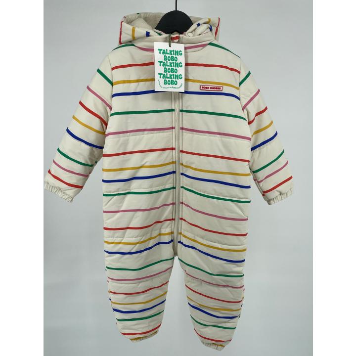 Overal Beige Multicolor Strepen Maat 92 / 98