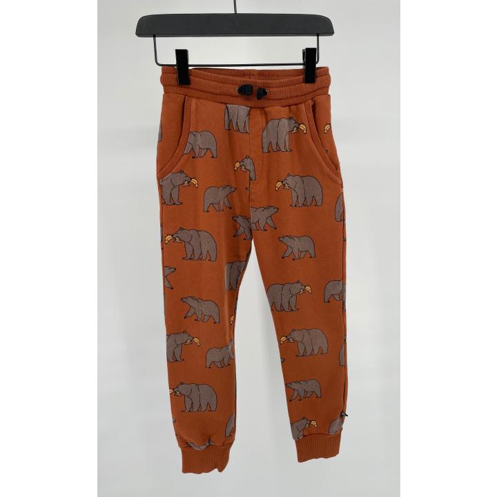 Joggingbroek Bruin met Beren Maat 134 / 140