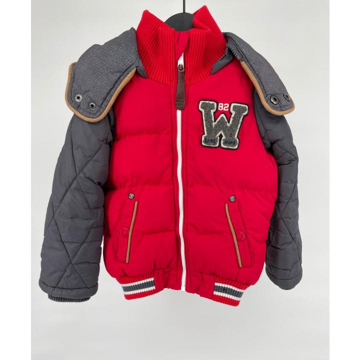 Jas Rood Grijs Maat 92