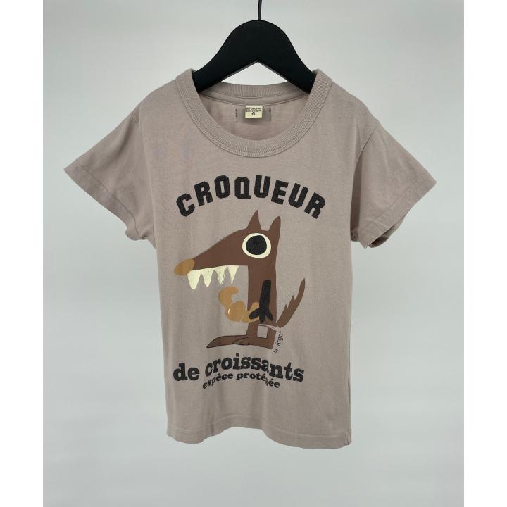 T-shirt Beige Croqueur de Croissants Maat 104