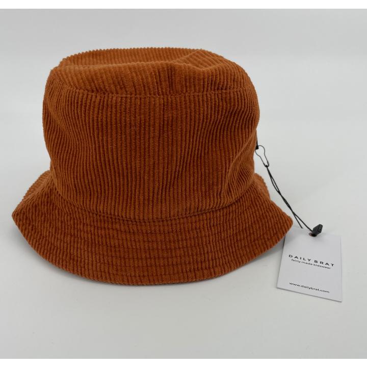 Vissershoedje Bruin Rib Maat 4 - 8 Jaar