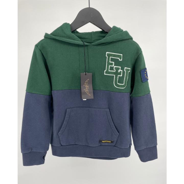 Hoodie Capuchon Groen Donkerblauw EU Maat 122