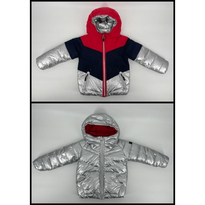 Jas Dons Reversible Zilver Maat 110