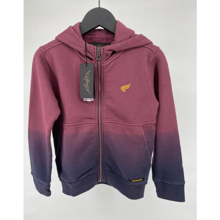 Vest Capuchon Bordeaux Dip Dye Maat 122