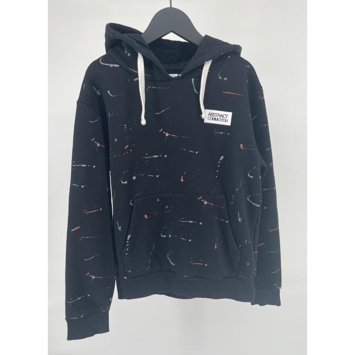 Hoodie Zwart Verfspetters Maat 140 / 146
