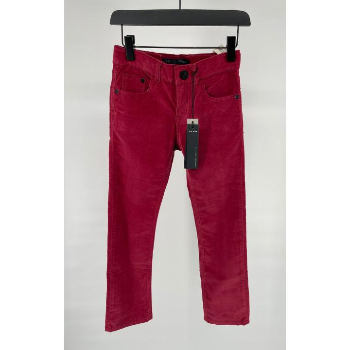 Broek Velours Rood Slim Fit Maat 122