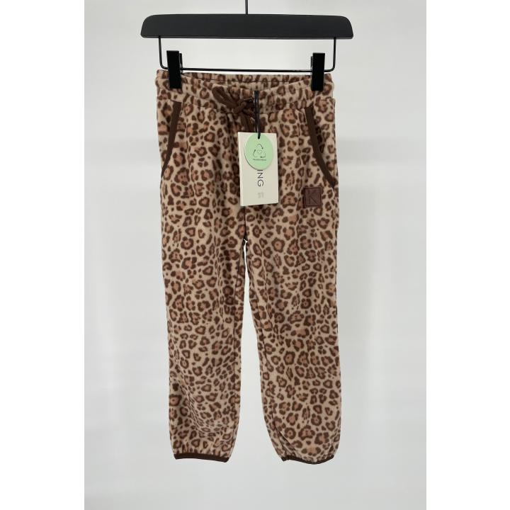 Joggingbroek Fleece Bruin Luipaard Maat 98