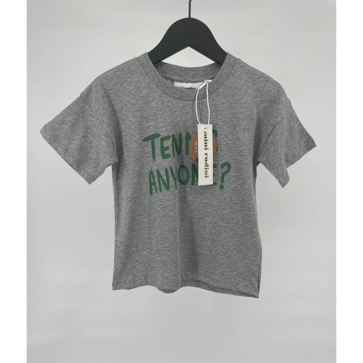 T-shirt Grijs Tennis Anyone - 104 / 110 - Nieuw