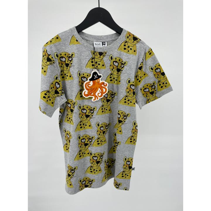 T-shirt Grijs met Cheetahs Maat 152