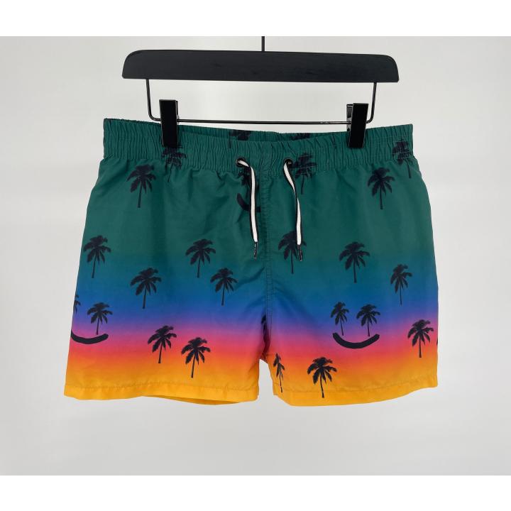 Zwembroek Multicolor Regenboog Palmbomen Print Maat 146 / 152