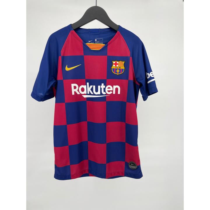 Voetbalshirt FC Barcelona Donkerblauw Rood Geblokt Maat 146 / 152