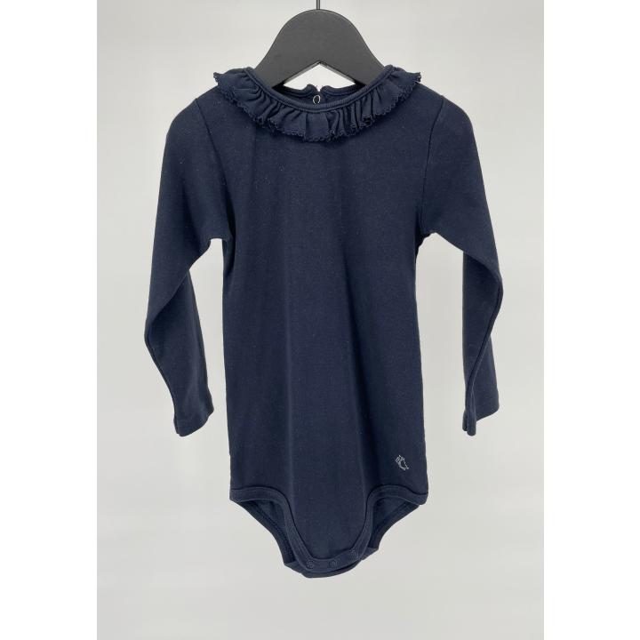 Romper Donkerblauw Gouden Spikkel Kraagje Maat 86