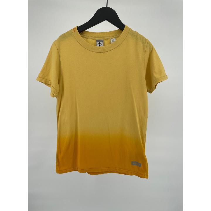 T-shirt Geel Dip Dye Oranje Maat 140