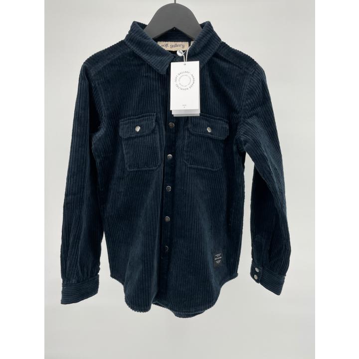 Soft Gallery Overhemd Donkerblauw Corduroy Maat 134